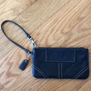 Coach navy blue wristlet